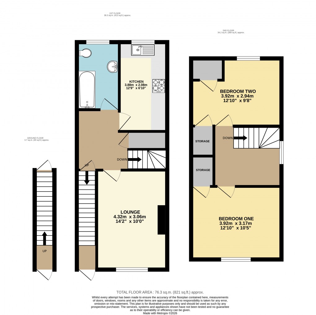 Floorplan for Eaton Bray, Bedfordshire