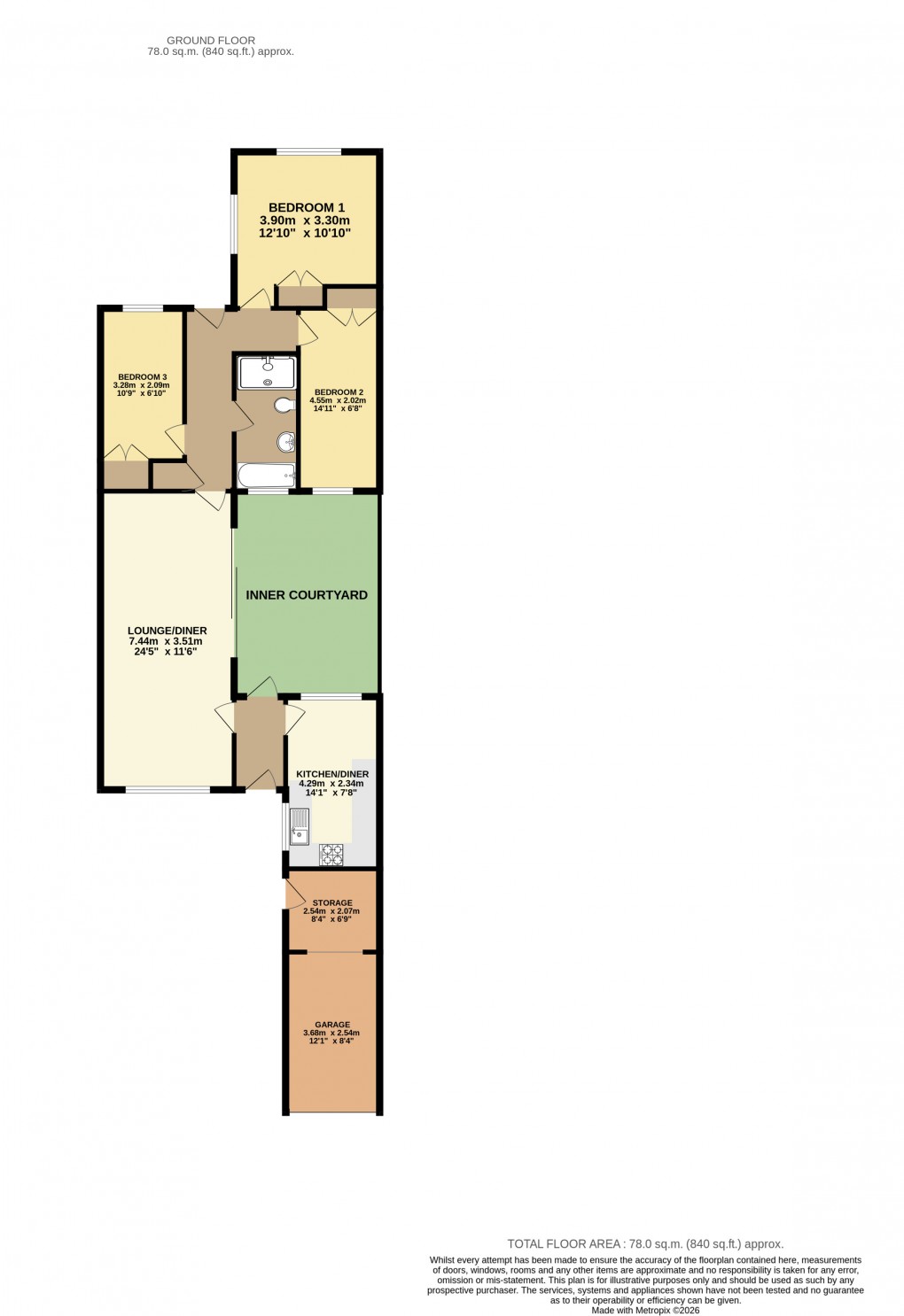 Floorplan for Linslade, Bedfordshire
