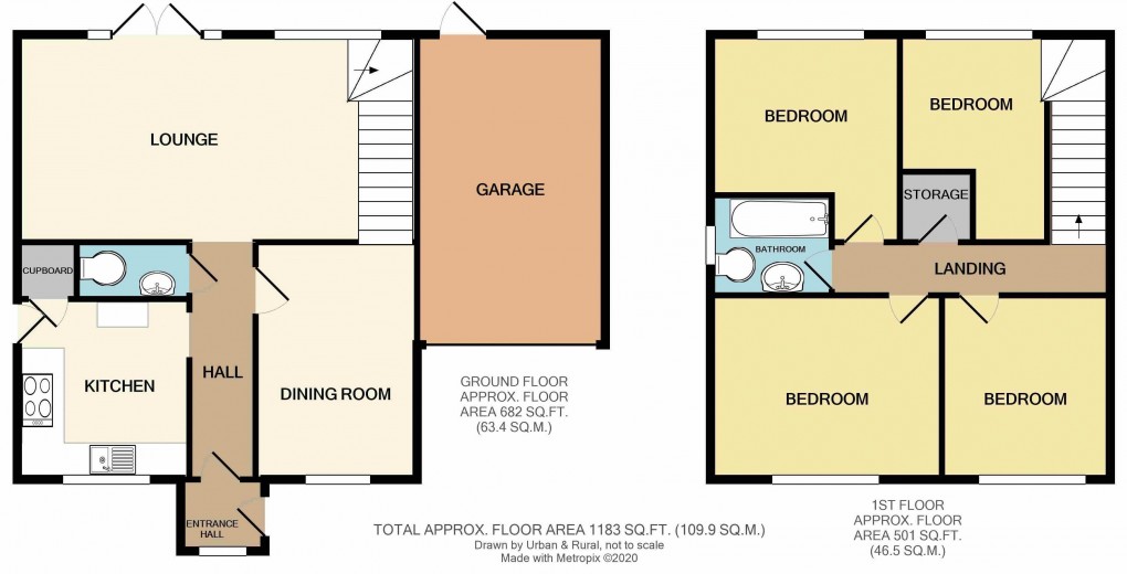 Floorplan for Flitwick, Bedfordshire