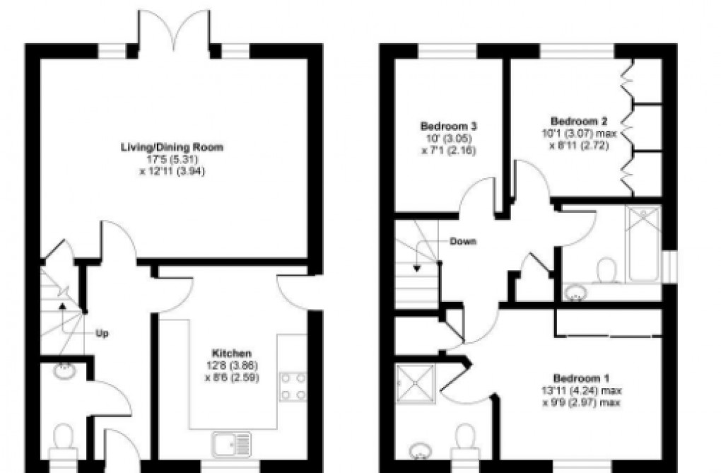 Floorplan for Flitwick, Bedford, Bedfordshire