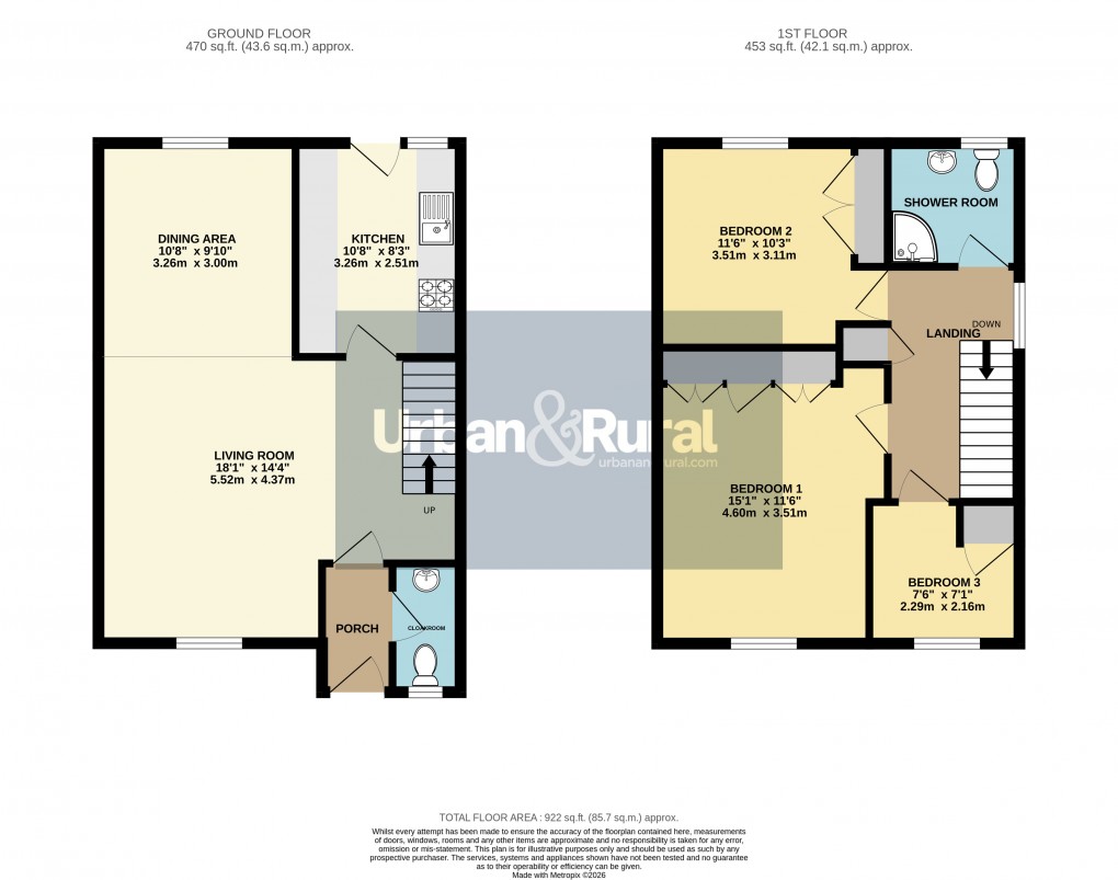 Floorplan for Flitwick, Bedfordshire