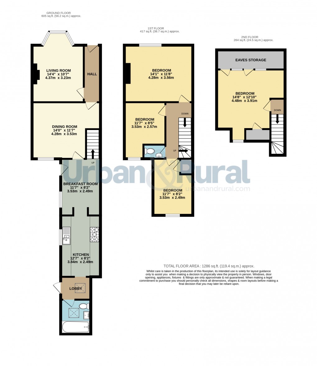 Floorplan for Ampthill, Bedfordshire