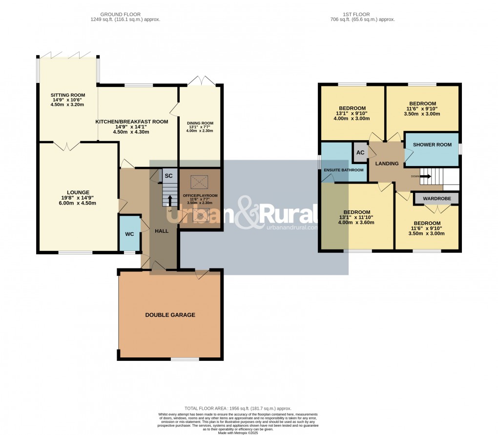 Floorplan for Flitwick, Bedfordshire