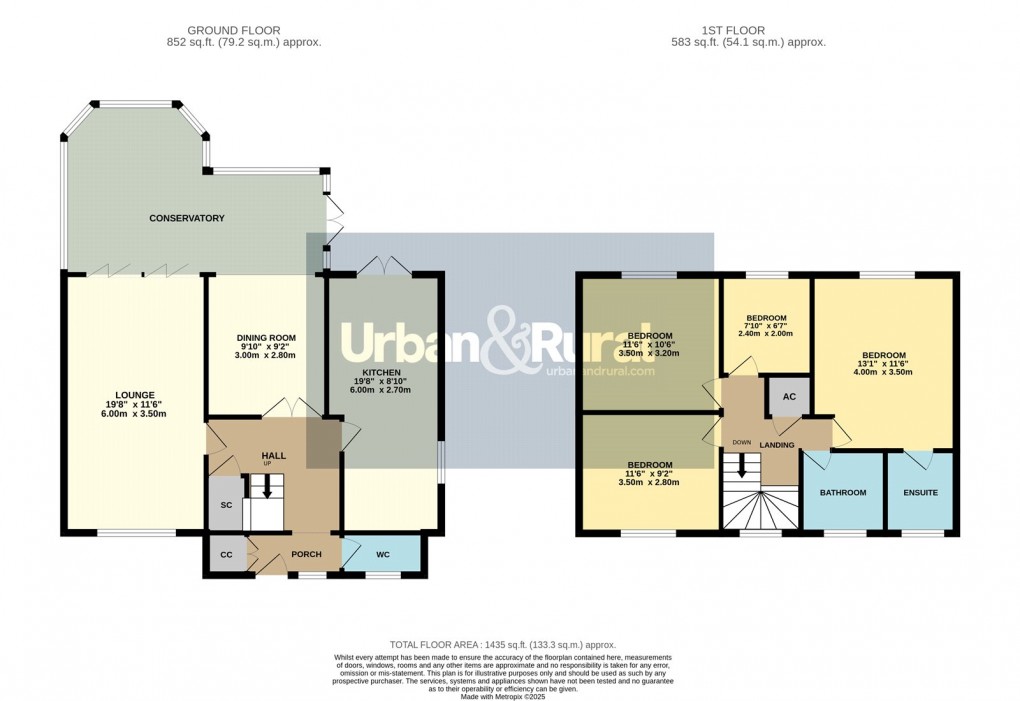Floorplan for Flitwick, Bedfordshire
