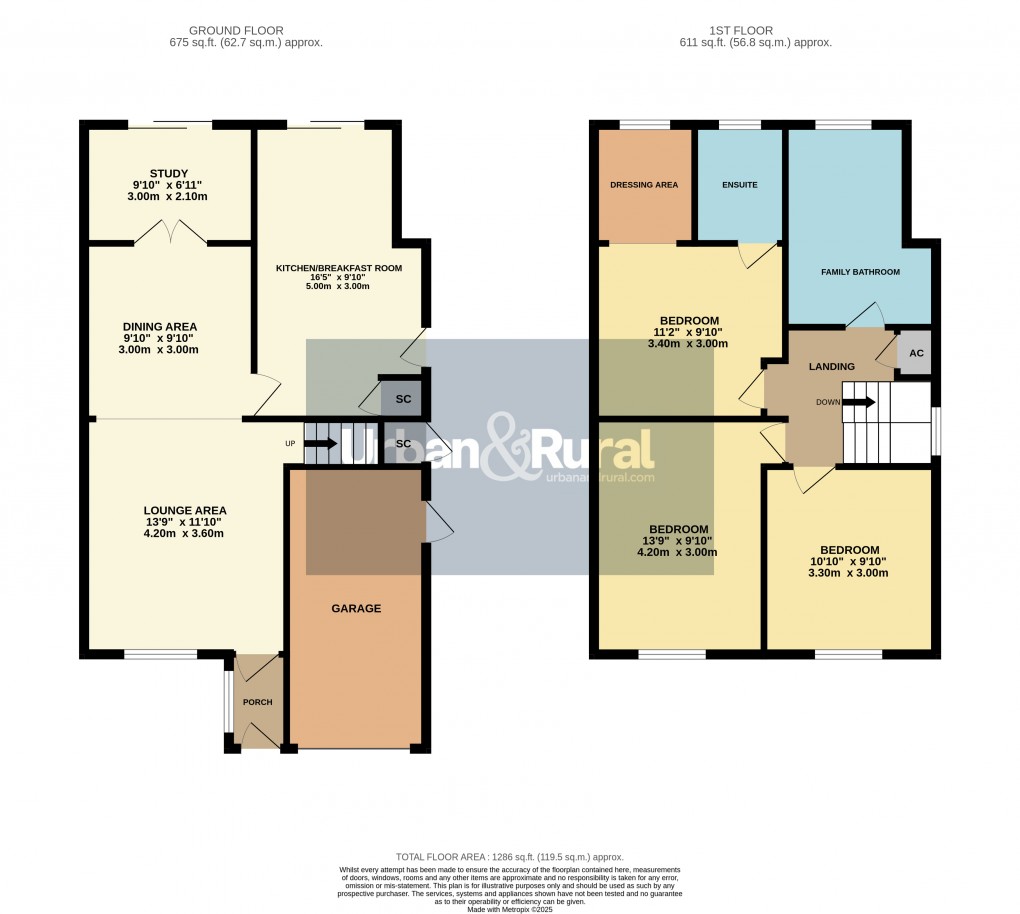Floorplan for Flitwick, Bedfordshire