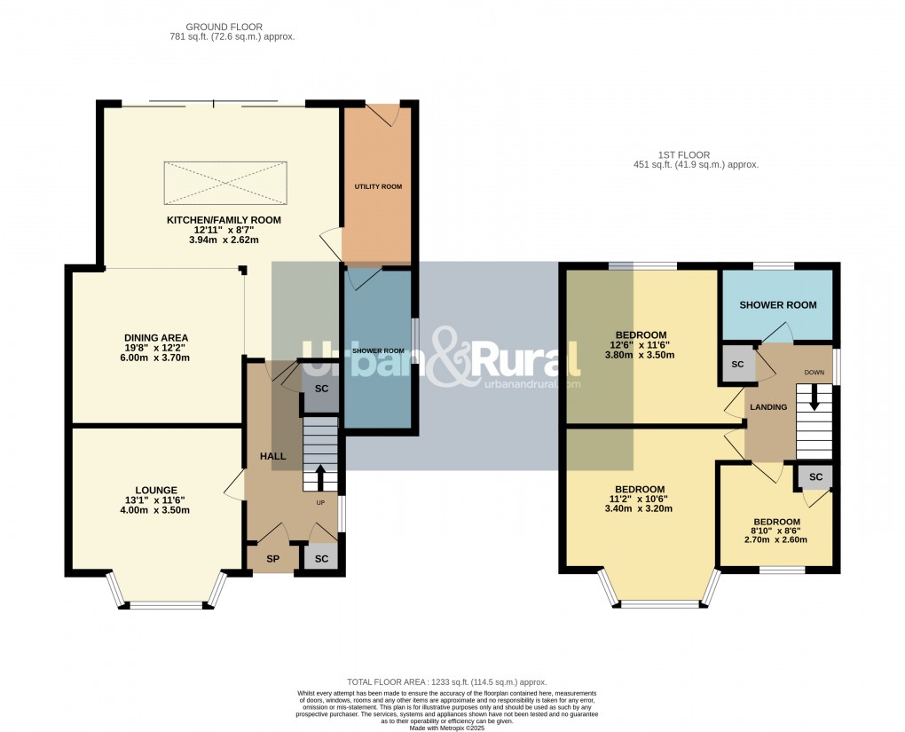 Floorplan for Flitwick, Bedfordshire