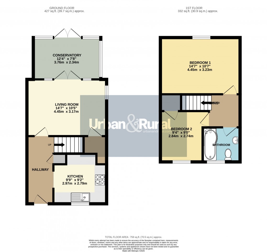 Floorplan for Flitwick, Bedfordshire
