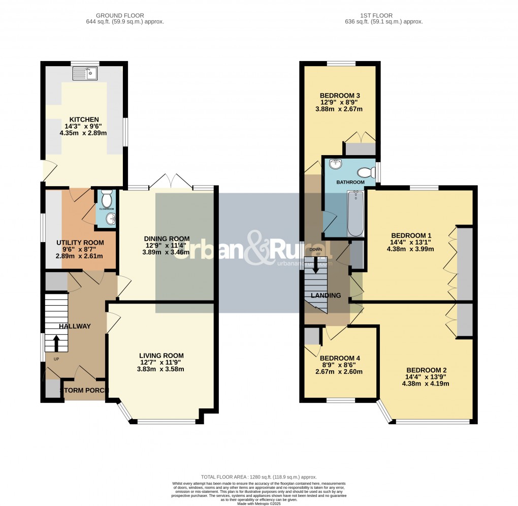 Floorplan for Flitwick, Bedfordshire