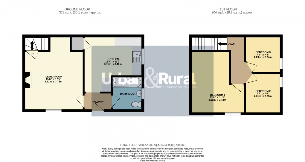 Floorplan for Pulloxhill, Bedfordshire