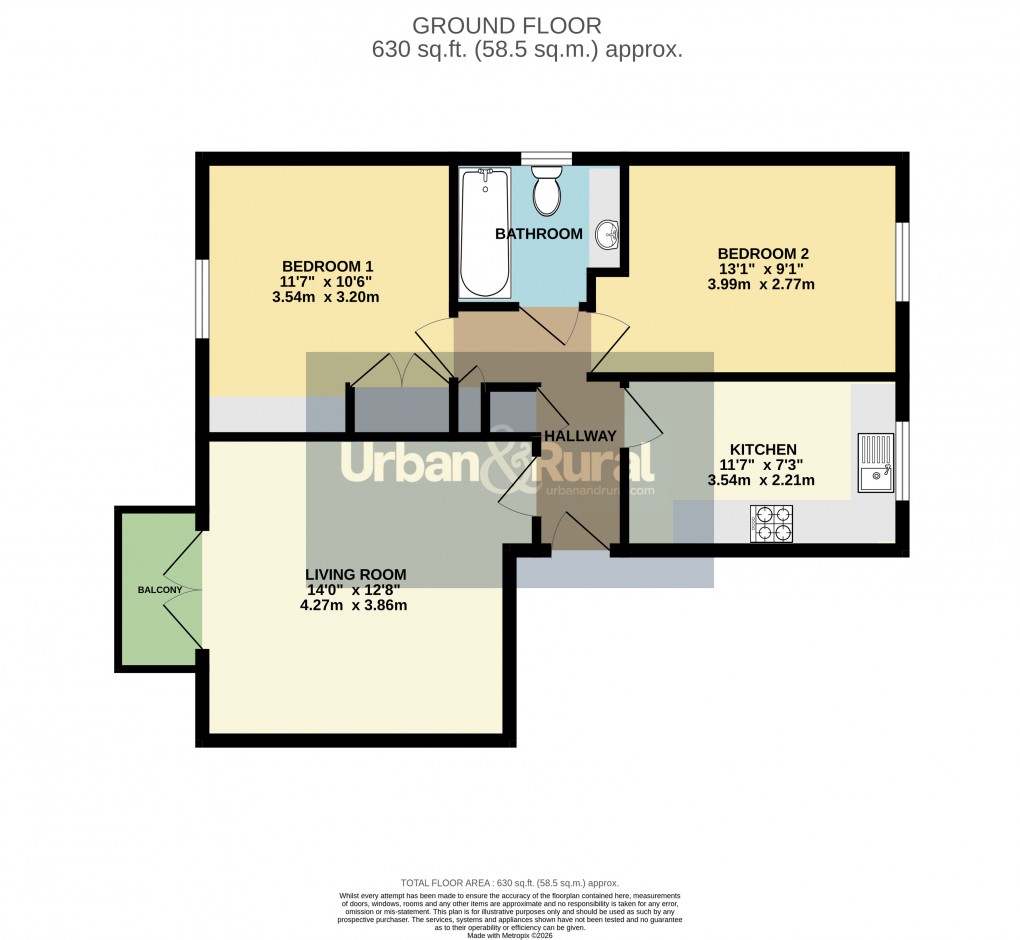 Floorplan for Flitwick, Bedfordshire