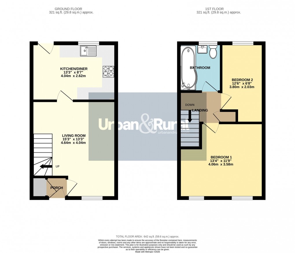 Floorplan for Marston Moretaine, Bedfordshire
