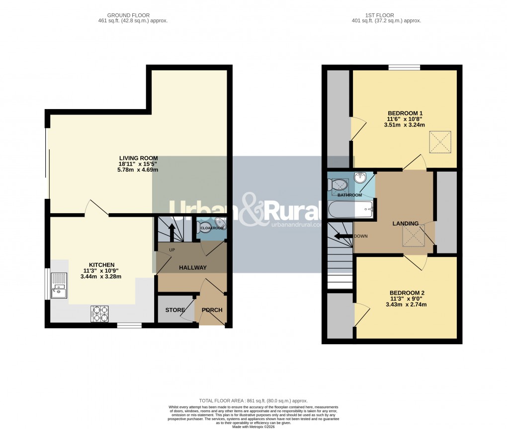 Floorplan for Flitton, Bedfordshire