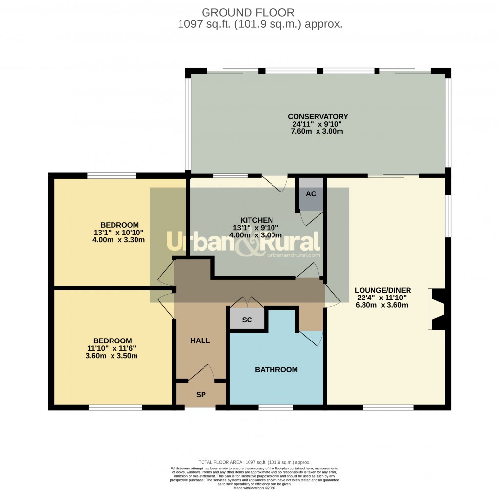 Floorplan for Clophill, Bedfordshire