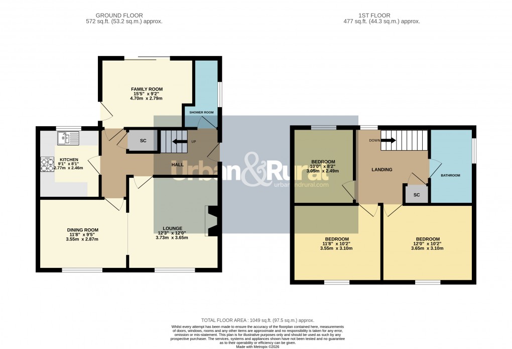 Floorplan for Flitwick, Bedfordshire