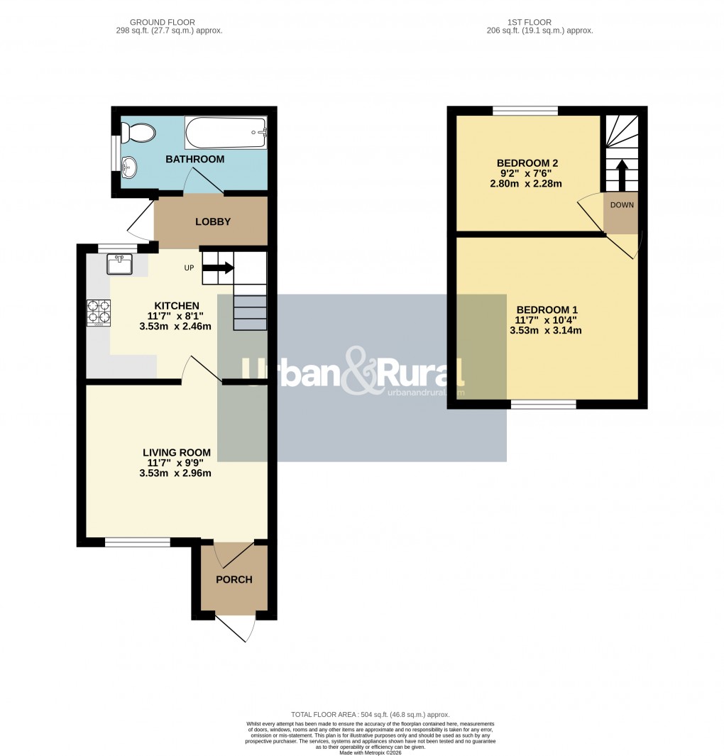 Floorplan for Lidlington, Bedfordshire