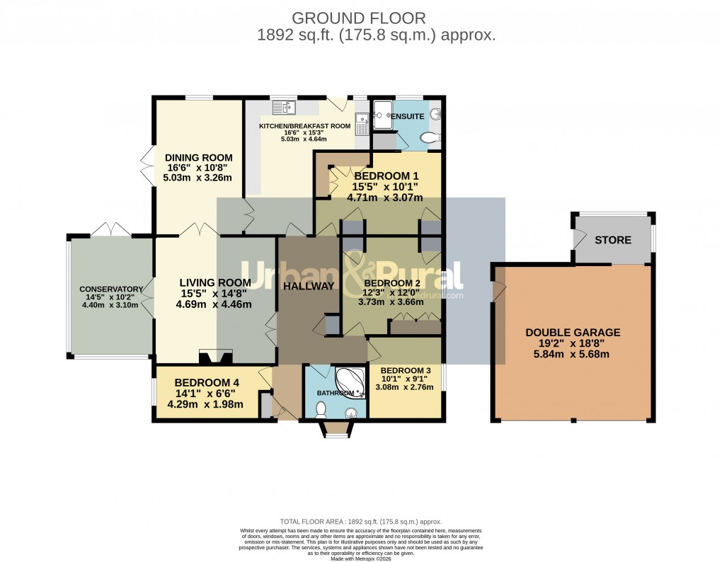 Floorplan for Flitwick, Bedfordshire