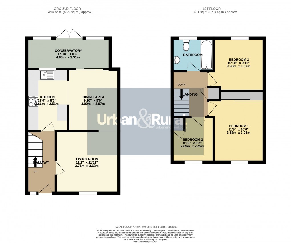 Floorplan for Flitwick, Bedfordshire