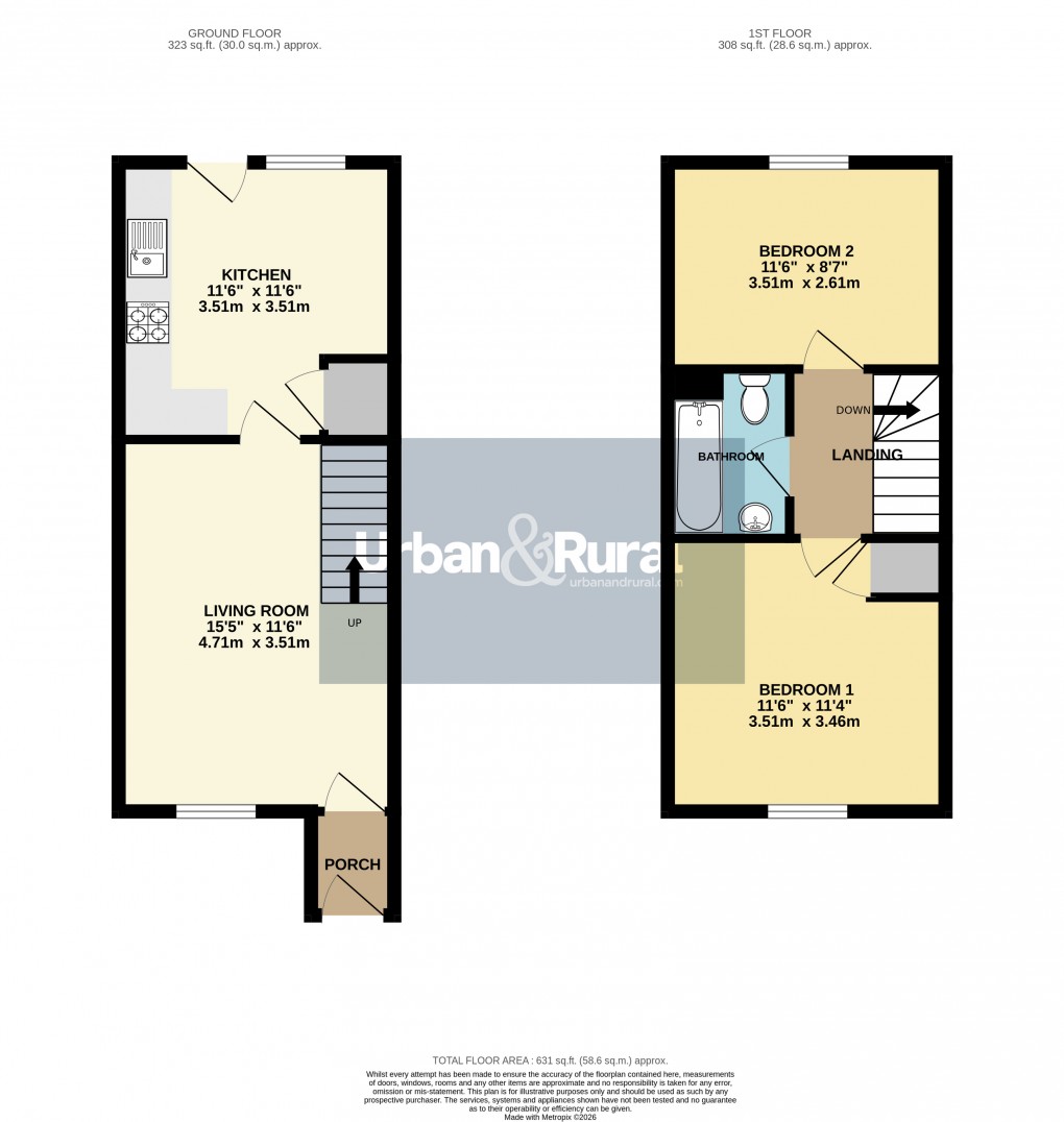 Floorplan for Flitwick, Bedfordshire