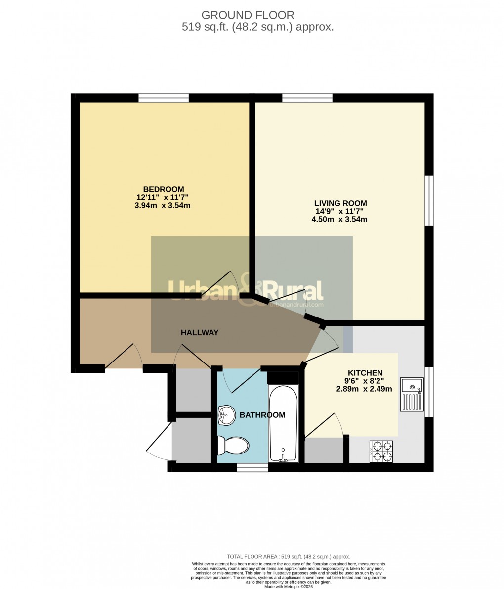 Floorplan for Flitwick, Bedfordshire