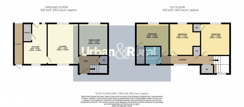Floorplan for Toddington, Bedfordshire
