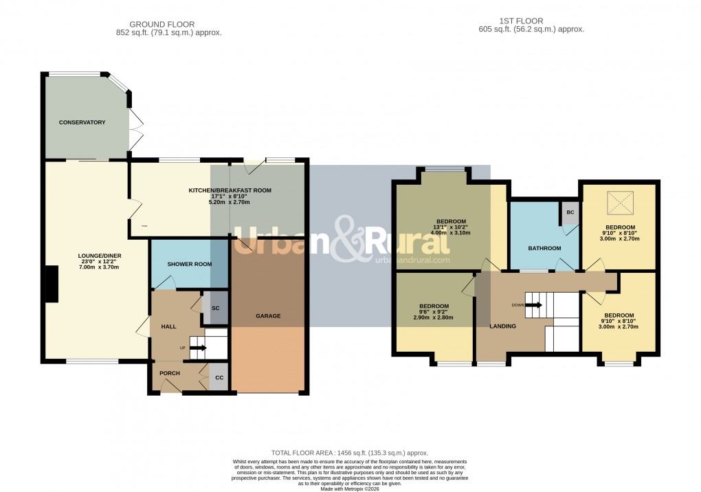 Floorplan for Flitwick, Bedfordshire