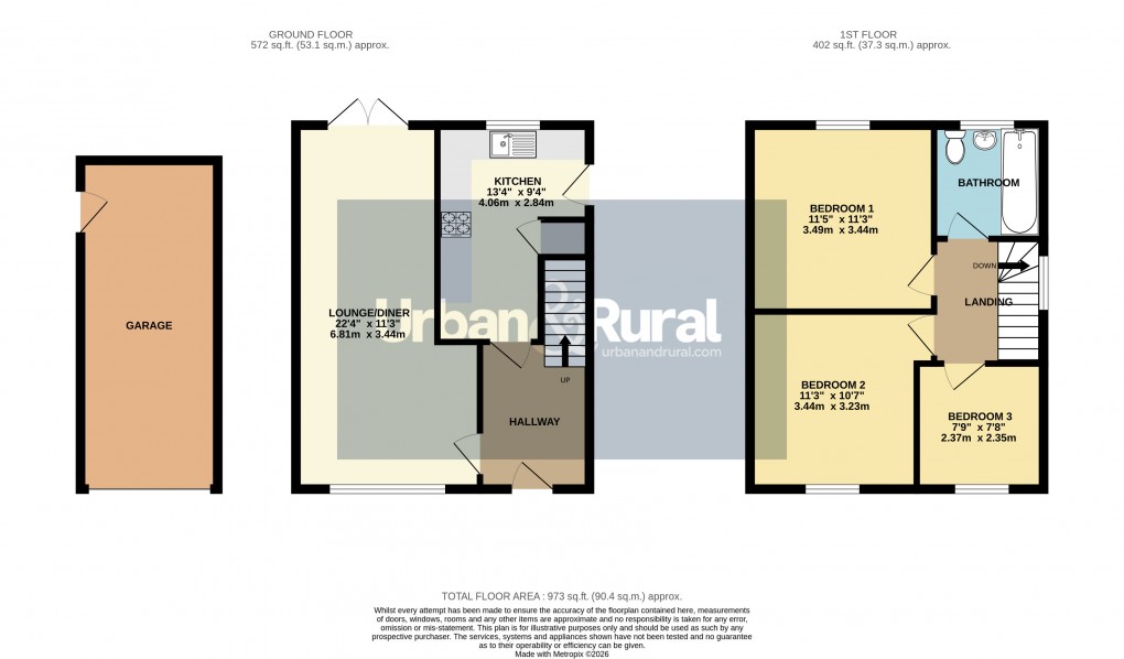 Floorplan for Aspley Guise, Bedfordshire