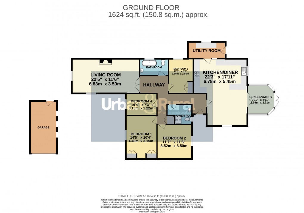 Floorplan for Tingrith, Bedfordshire