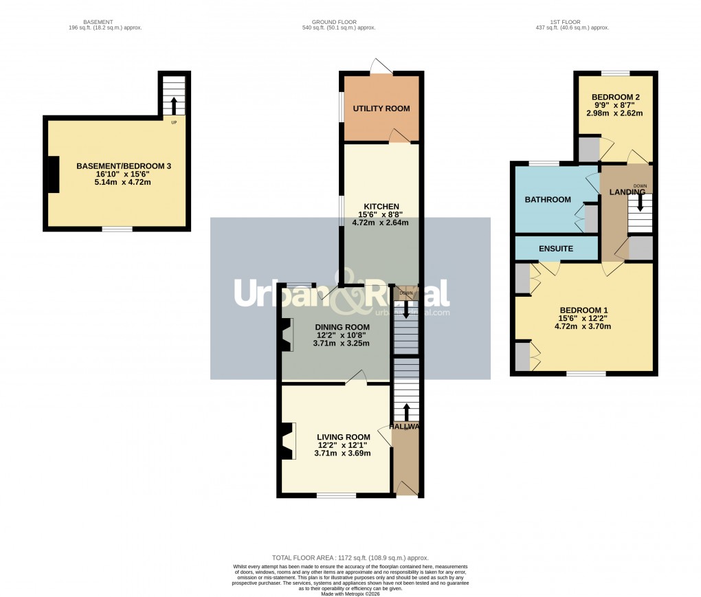 Floorplan for Ampthill, Bedfordshire