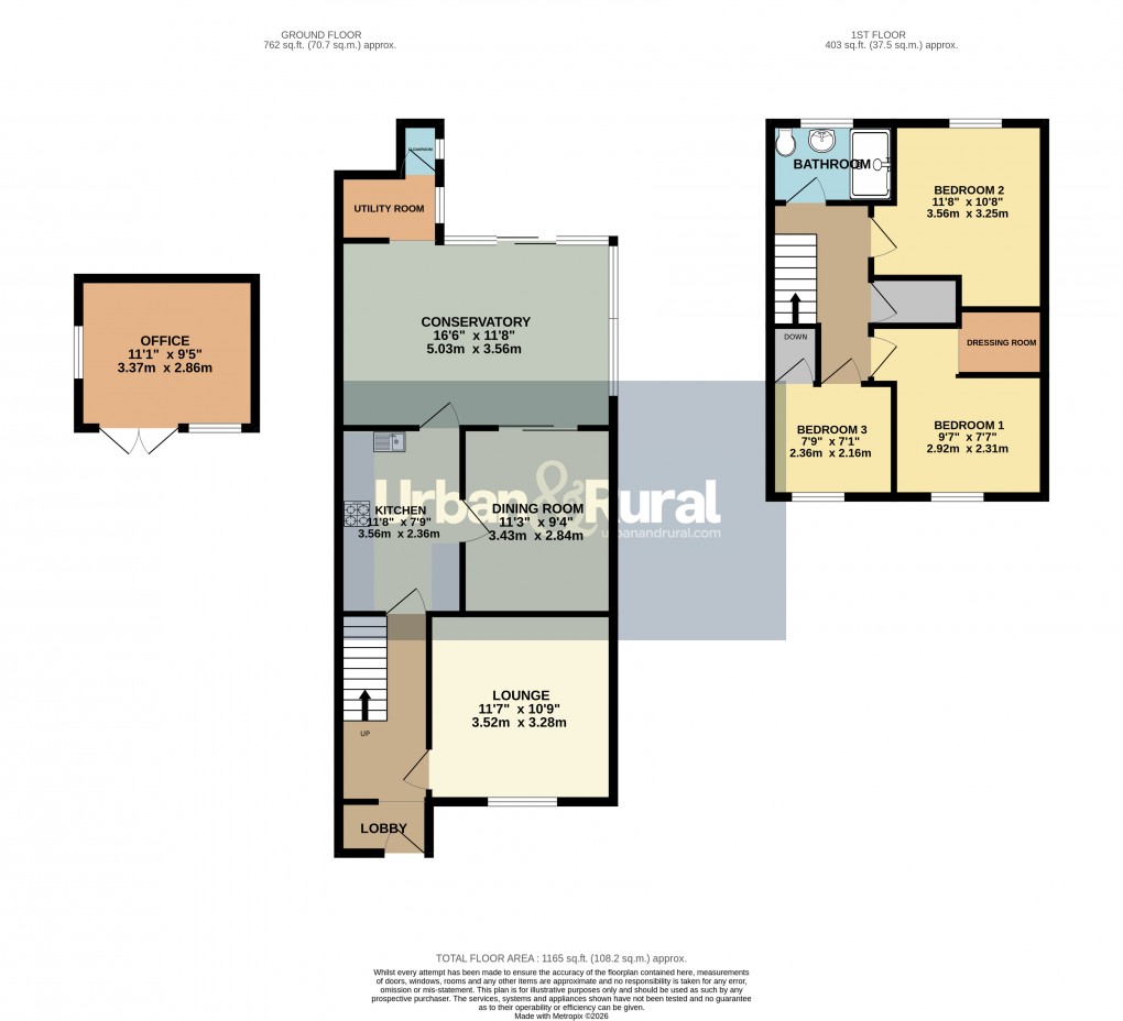 Floorplan for Flitwick, Bedfordshire