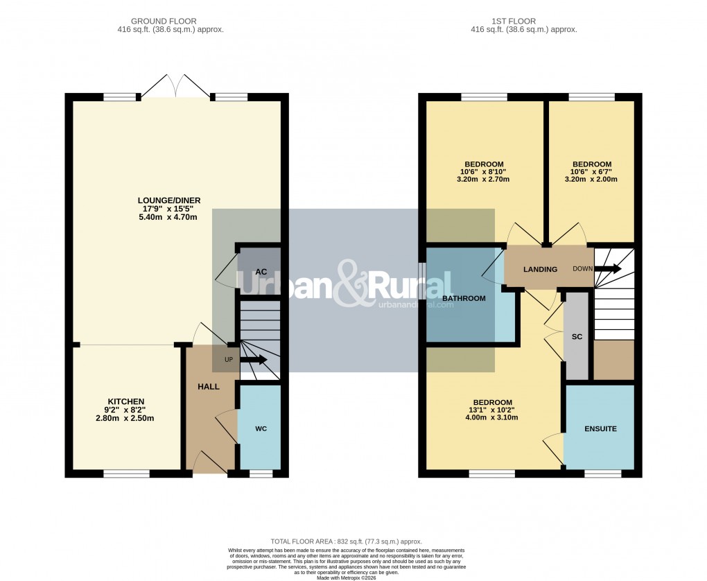 Floorplan for Flitwick, Bedfordshire