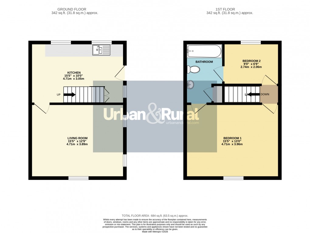 Floorplan for Flitton, Bedfordshire