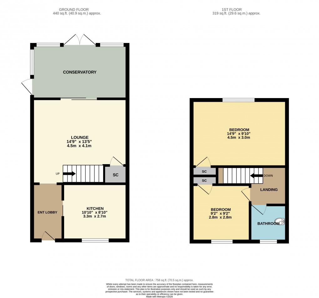 Floorplan for Flitwick, Bedfordshire
