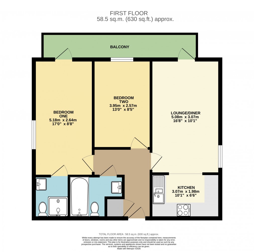 Floorplan for Dunstable, Bedfordshire