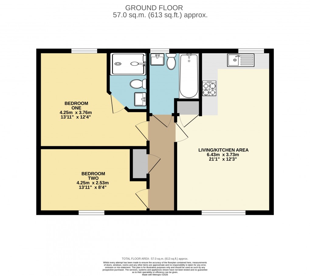 Floorplan for Dunstable, Bedfordshire