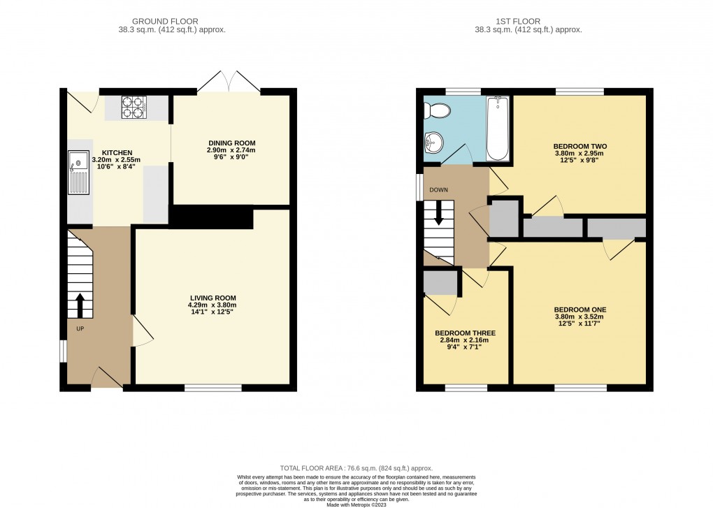 Floorplan for Leighton Buzzard, Bedfordshire