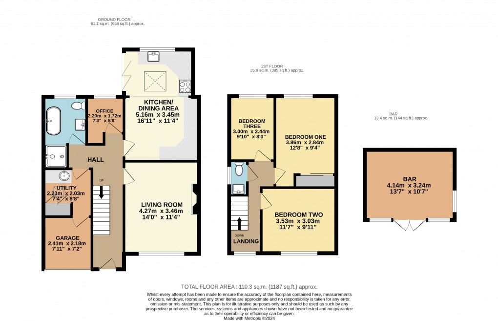 Floorplan for Dunstable, Bedfordshire