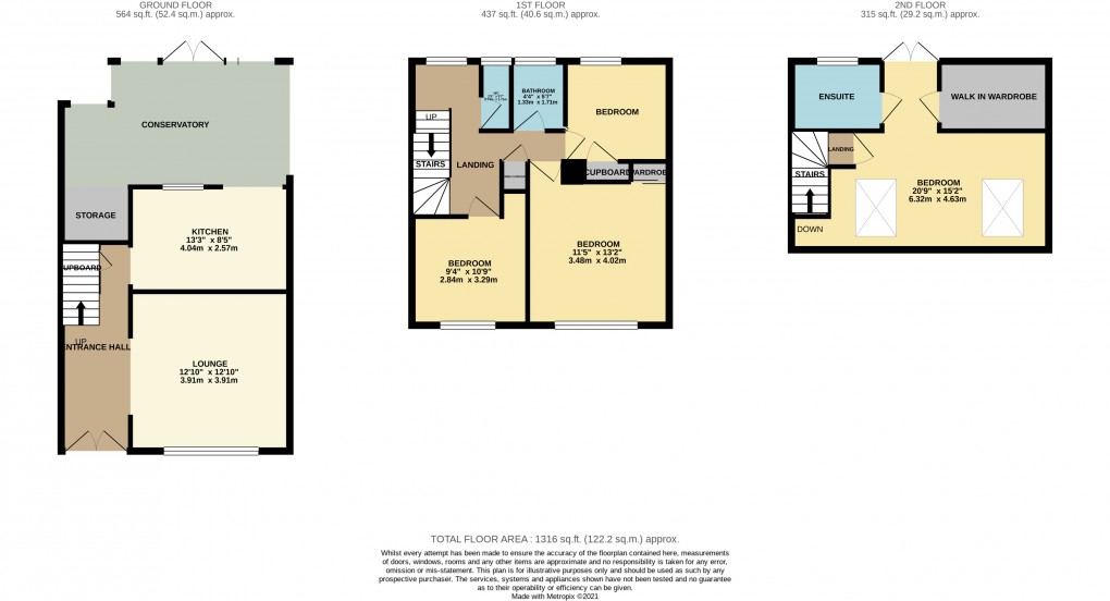 Floorplan for Houghton Regis, Dunstable, Bedfordshire