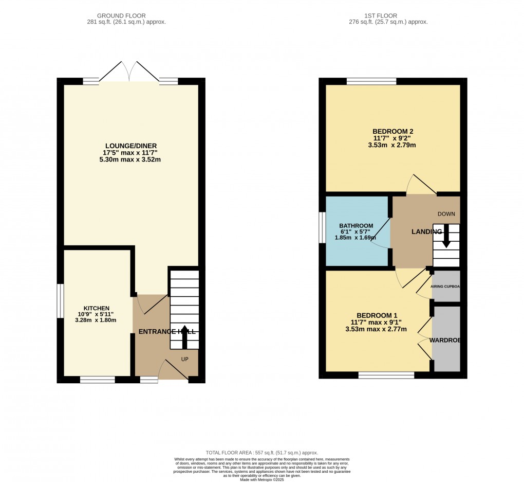 Floorplan for Luton, Bedfordshire