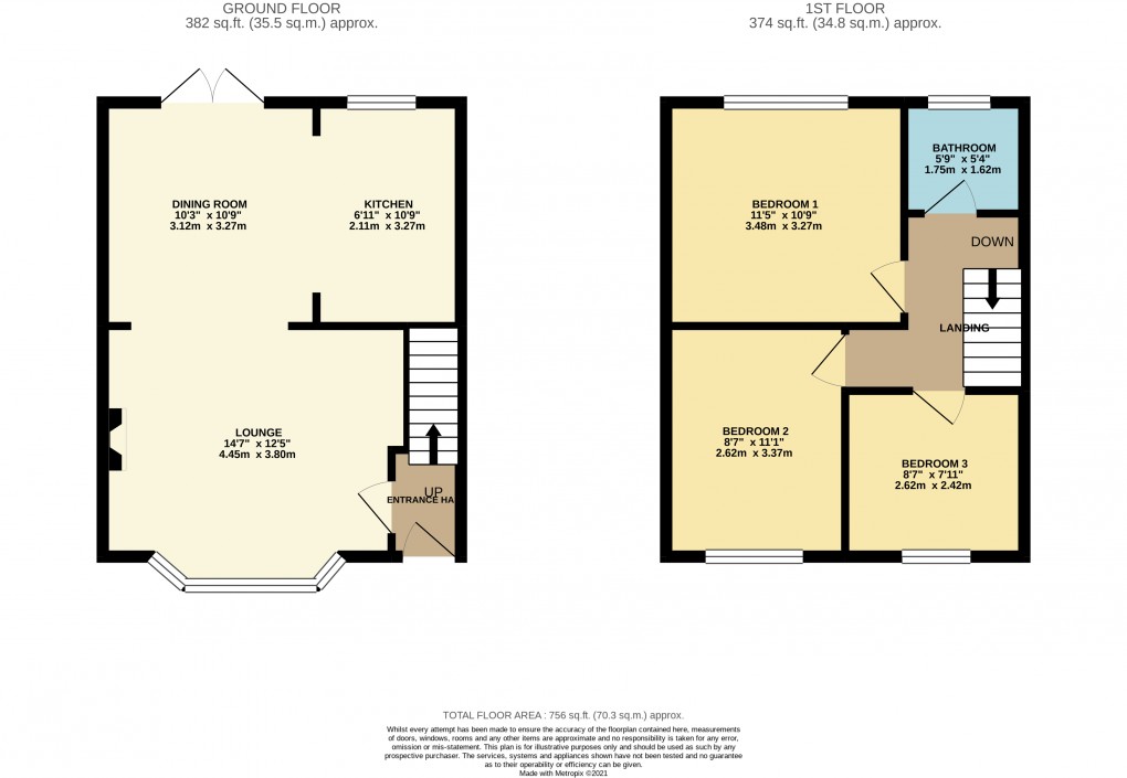 Floorplan for Houghton Regis, Bedfordshire