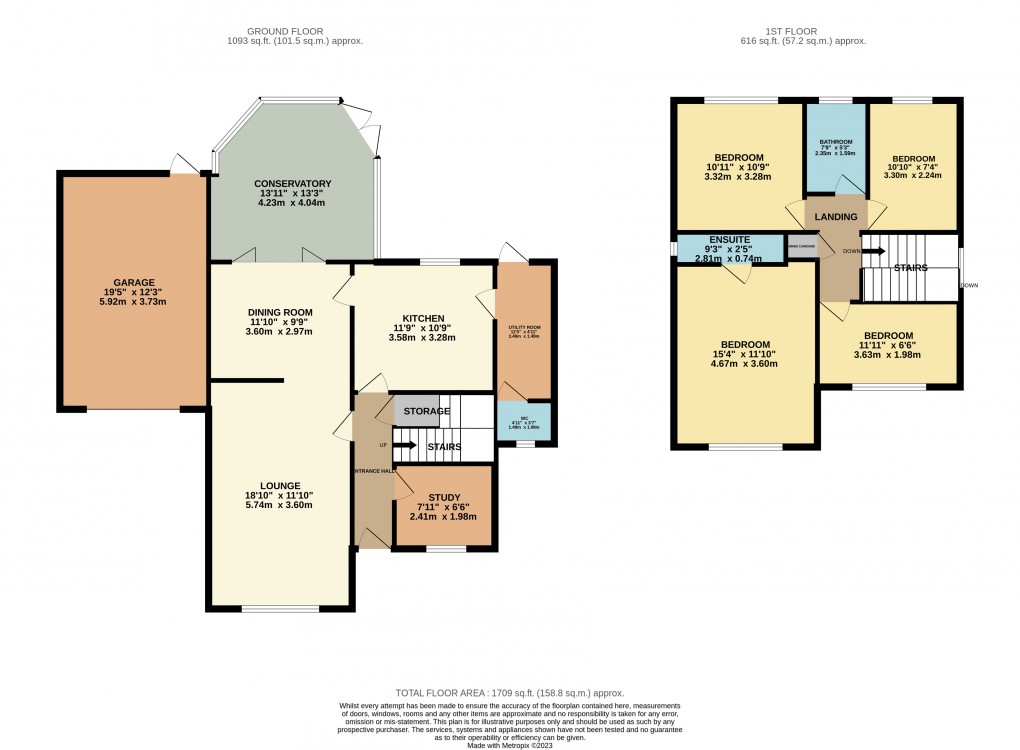 Floorplan for Houghton Regis, Dunstable, Bedfordshire