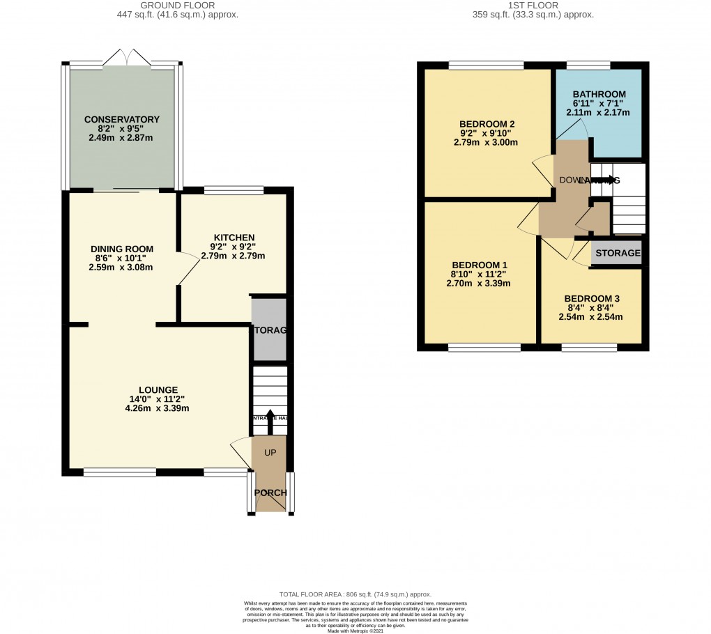 Floorplan for Houghton Regis, Dunstable, Bedfordshire