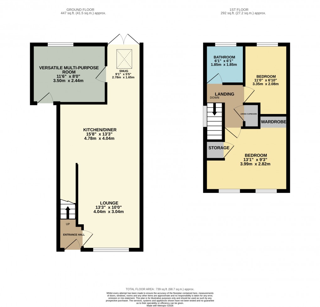 Floorplan for Houghton Regis, Dunstable, Bedfordshire