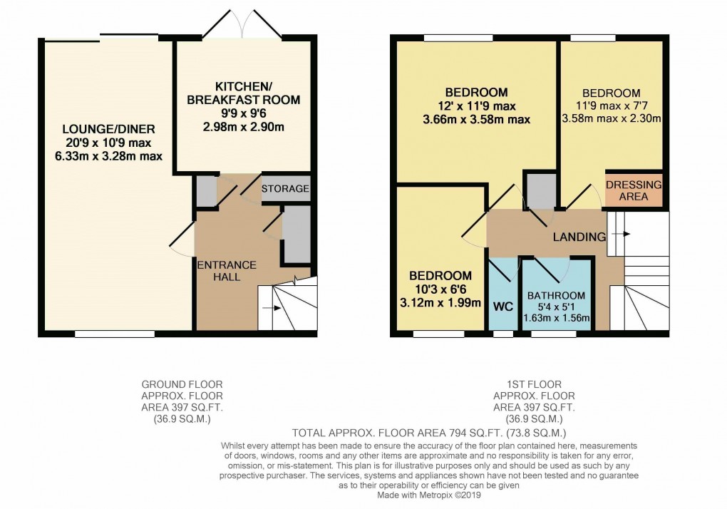 Floorplan for Houghton Regis, Dunstable, Bedfordshire