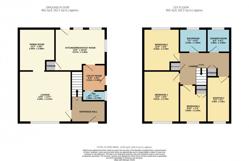 Floorplan for Luton, Bedfordshire