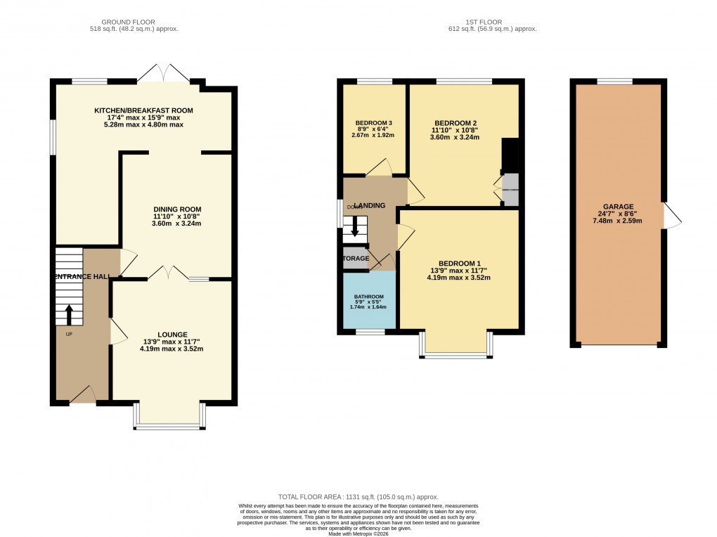 Floorplan for Luton, Bedfordshire