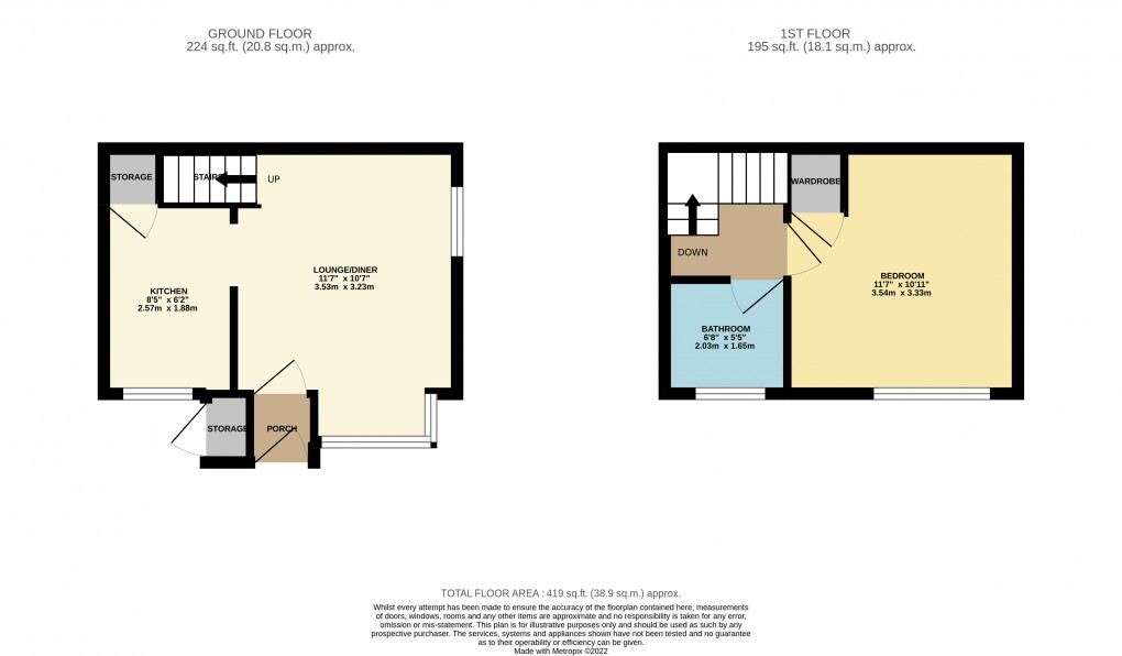 Floorplan for Luton, Bedfordshire