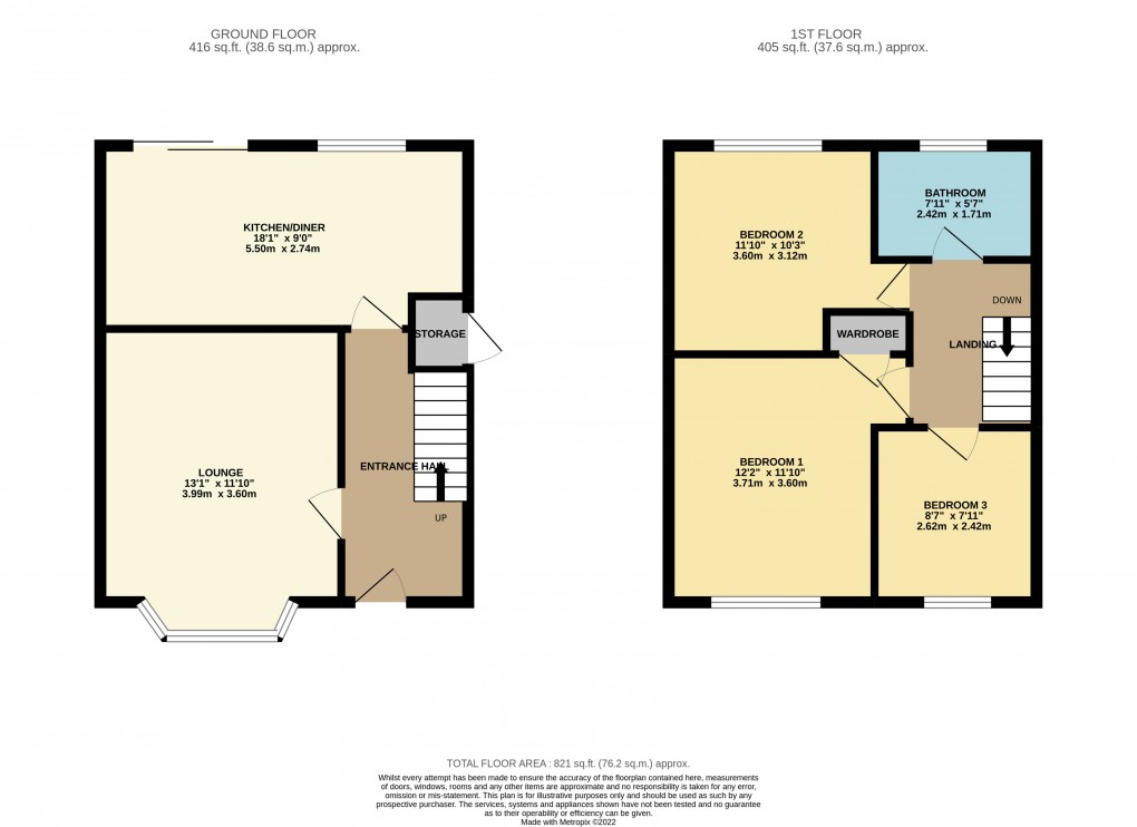 Floorplan for Luton, Bedfordshire
