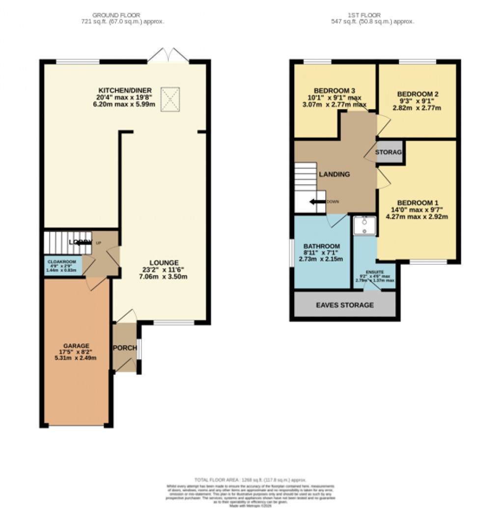 Floorplan for Luton, Bedfordshire