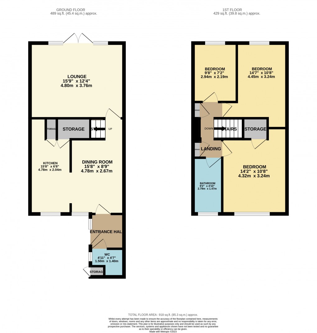 Floorplan for Houghton Regis, Dunstable, Bedfordshire