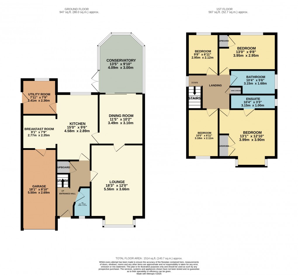 Floorplan for Luton, Bedfordshire